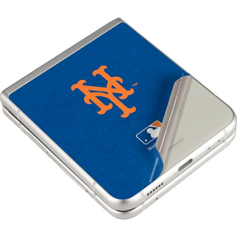 MLB New York Mets - Solid Distressed Galaxy Z Flip4 5G Skin